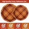 96 Pcs Thanksgiving Orange Plaid Party Supplies (Clear,orange,green)